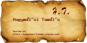 Hagymási Tamás névjegykártya